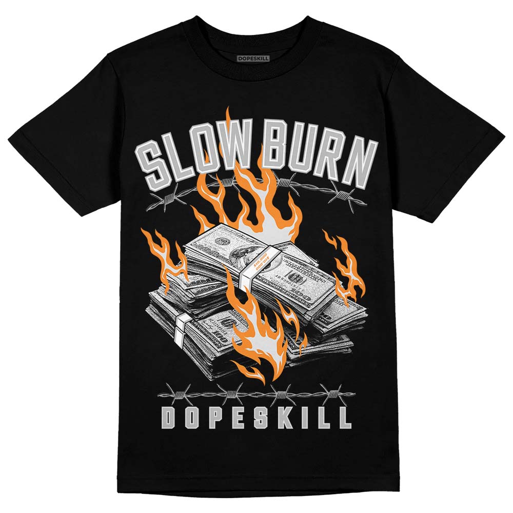 Dunk Low Cool Grey DopeSkill T-Shirt Slow Burn Graphic Streetwear - Black