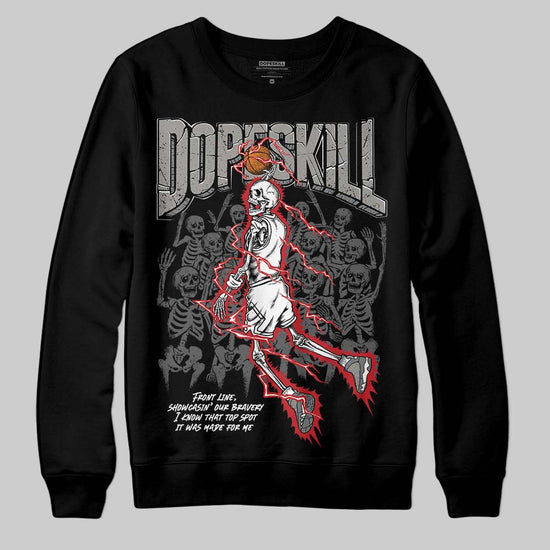 Jordan 9 Cool Grey DopeSkill Sweatshirt Thunder Dunk Graphic Streetwear - Black