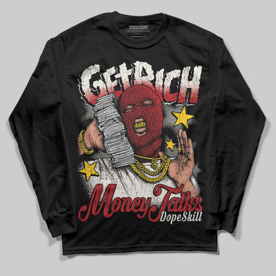 Nigel Sylvester x Jordan 1 Low OG “Nitro” DopeSkill Long Sleeve T-Shirt Get Rich Graphic Streetwear - Black