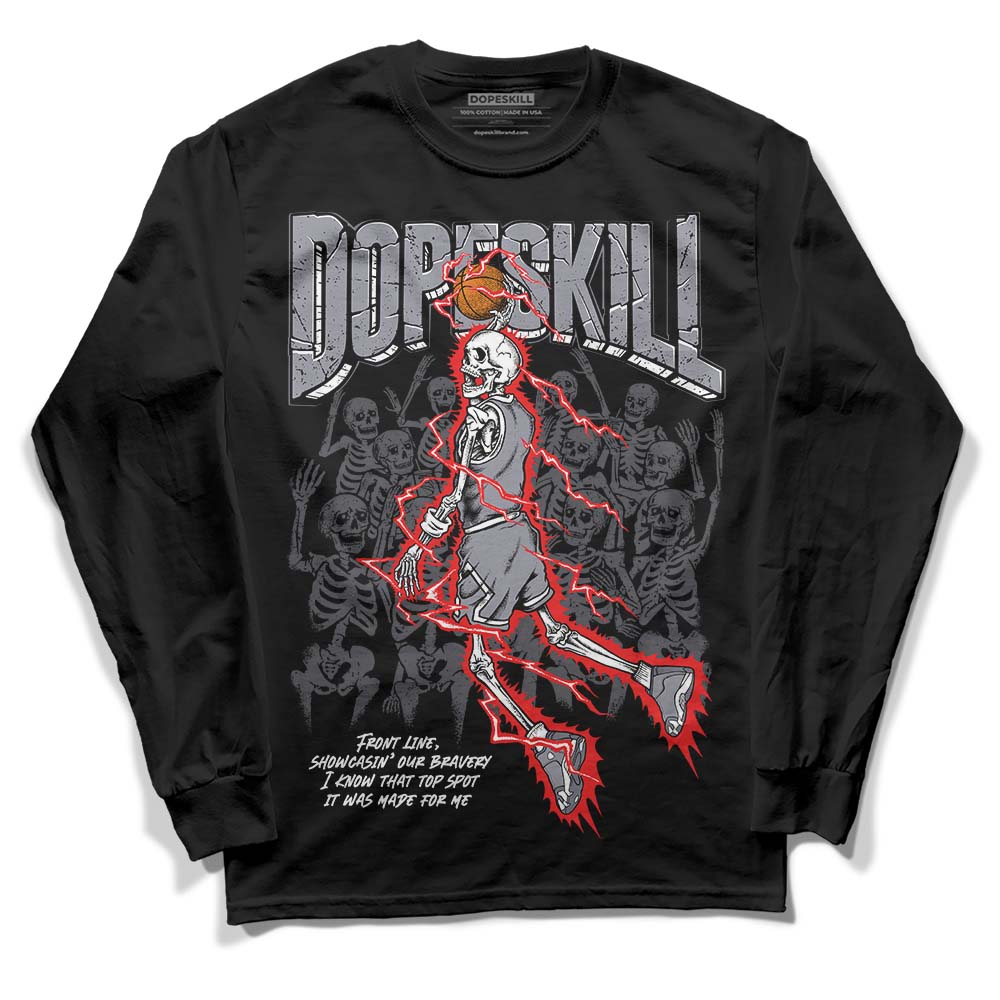 Jordan 14 Retro 'Stealth' DopeSkill Long Sleeve T-Shirt Thunder Dunk Graphic Streetwear - Black