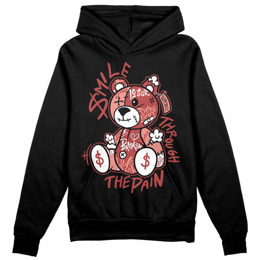 Jordan 13 “Dune Red” DopeSkill Hoodie Sweatshirt Smile Through The Pain Graphic Streetwear - Black