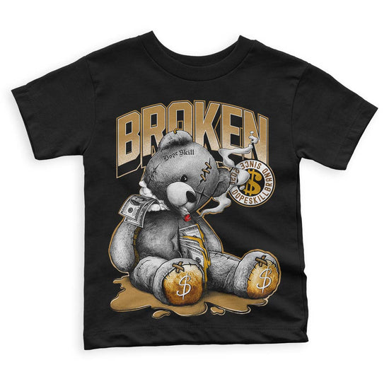 Jordan 13 Wheat 2023 DopeSkill Toddler Kids T-shirt Sick Bear Streetwear - Black