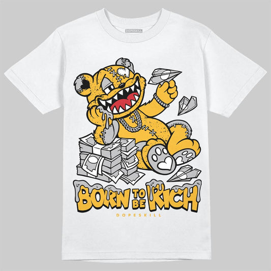 Jordan 5 'Tokyo' DopeSkill T-Shirt Born To Be Rich Graphic Streetwear - White 
