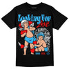 Jordan 2 Low "University Blue" DopeSkill T-Shirt Looking For Love Graphic Streetwear - Black