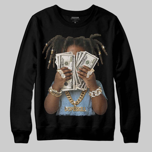 Nike Air Diamond Turf Must Be the Money DopeSkill Sweatshirt Rich Youth Graphic Streetwear - Black