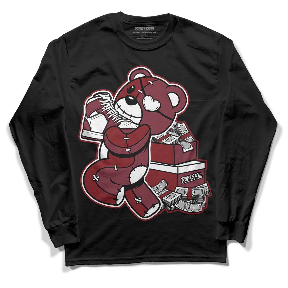 Jordan 1 Retro High OG “Team Red” DopeSkill Long Sleeve T-Shirt Bear Steals Sneaker Graphic Streetwear - Black