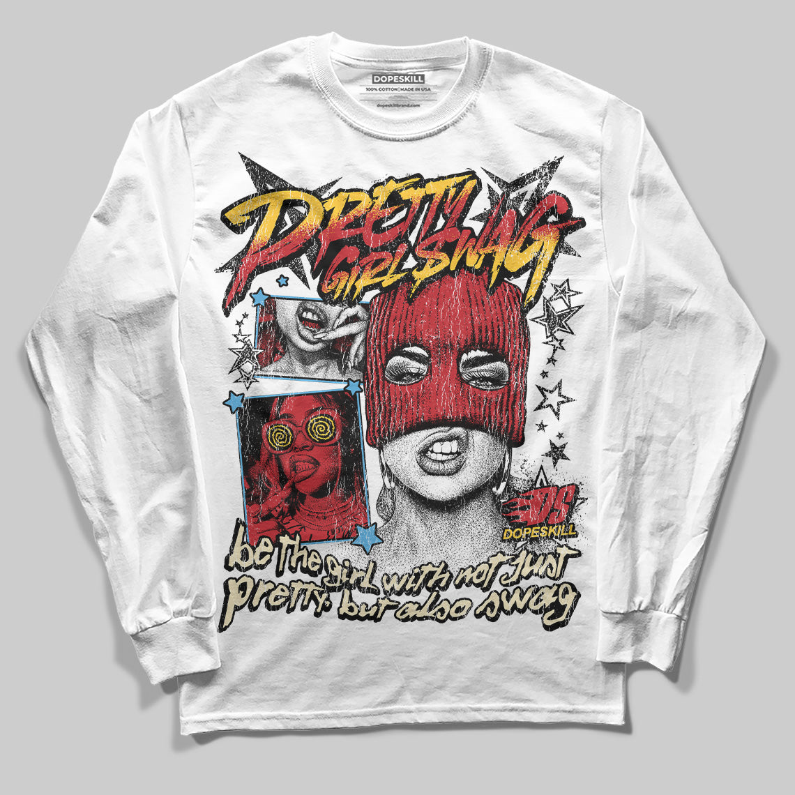 Union LA x Air Jordan 1 High OG “Chicago/Shadow” DopeSkill Long Sleeve T-Shirt Pretty Girl Swag Graphic Streetwear - White