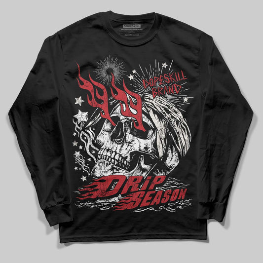Jordan 4 “Flight Club” DopeSkill Long Sleeve T-Shirt Drip Season Graphic Streetwear - Black