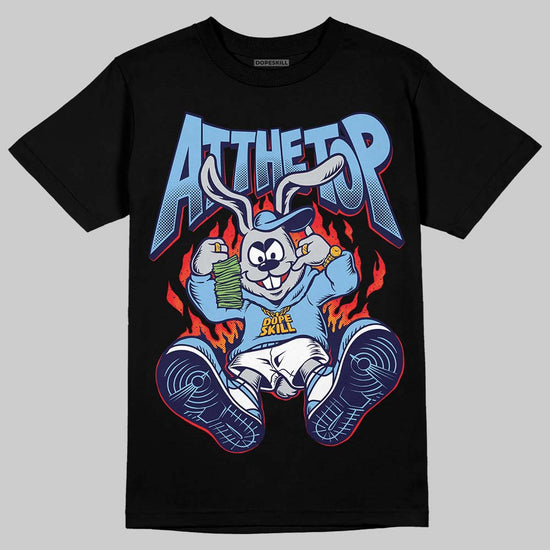 University Blue Sneakers DopeSkill T-Shirt At The Top Graphic Streetwear - Black