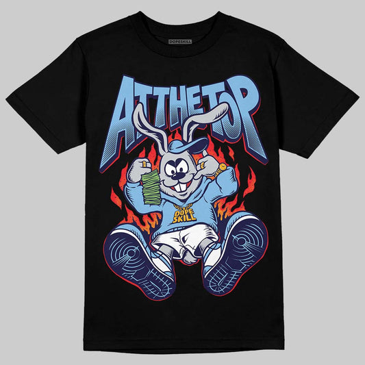 University Blue Sneakers DopeSkill T-Shirt At The Top Graphic Streetwear - Black