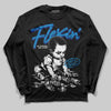 Royal Blue Sneakers DopeSkill Long Sleeve T-Shirt Flexin' Graphic Streetwear - Black