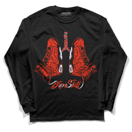 Jordan 6 Retro Toro Bravo DopeSkill Long Sleeve T-Shirt Breathe Graphic Streetwear - Black