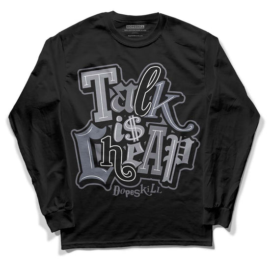 Jordan 14 Retro 'Stealth' DopeSkill Long Sleeve T-Shirt Talk Is Chip Graphic Streetwear - Black