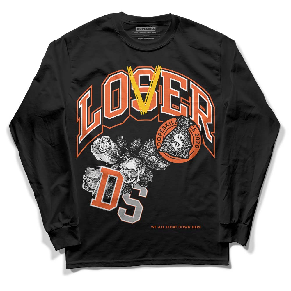 Jordan 3 Georgia Peach DopeSkill Long Sleeve T-Shirt Loser Lover Graphic Streetwear - Black