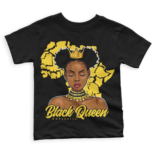 Jordan 4 Tour Yellow Thunder DopeSkill Toddler Kids T-shirt Black Queen Graphic Streetwear - Black