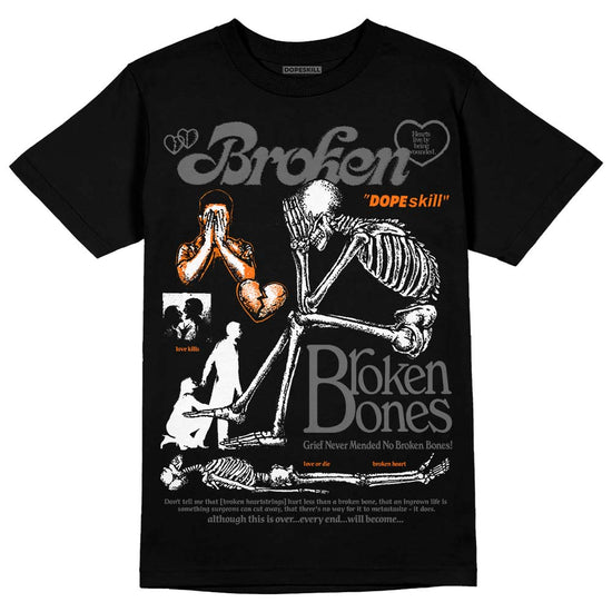 Jordan 3 Retro 'Fear Pack' DopeSkill T-Shirt Broken Bones Graphic Streetwear - Black