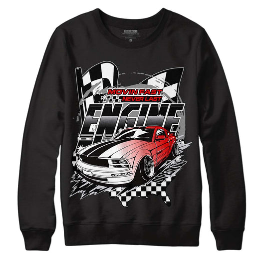 Jordan 2 Retro "Black Cement" DopeSkill Sweatshirt ENGINE Tshirt Graphic Streetwear - Black