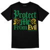 Dunk Low Reverse Brazil DopeSkill T-Shirt Protect Me From Evil Graphic Streetwear - Black