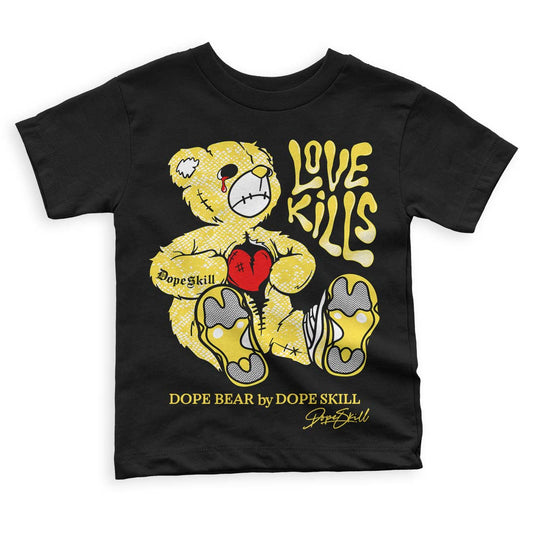 Jordan 11 Low 'Yellow Snakeskin' DopeSkill Toddler Kids T-shirt Love Kills Graphic Streetwear - Black