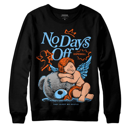 Dunk Low Futura University Blue DopeSkill Sweatshirt New No Days Off Graphic Streetwear - Black