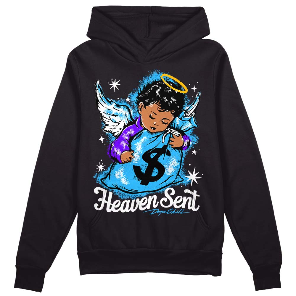 Jordan 1 High Retro OG “University Blue” DopeSkill Hoodie Sweatshirt Heaven Sent Graphic Streetwear - Black