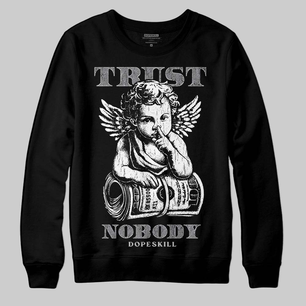 Grey Sneakers DopeSkill Sweatshirt Trust Nobody Graphic Streetwear - Black
