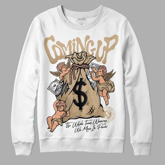 TAN Sneakers DopeSkill Sweatshirt Money Bag Coming Up Graphic Streetwear - White 