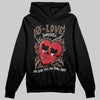 Jordan 9 'Olive' DopeSkill Hoodie Sweatshirt Crying Heart Graphic Streetwear - Black