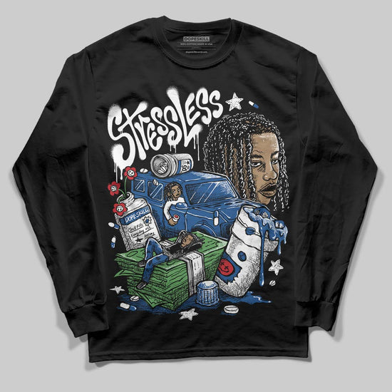 Jordan 1 Low OG “Storm Blue” DopeSkill Long Sleeve T-Shirt Stressless Graphic Streetwear - Black
