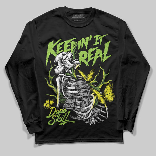 Neon Green Sneakers DopeSkill Long Sleeve T-Shirt Keepin' It Real Graphic Streetwear - black