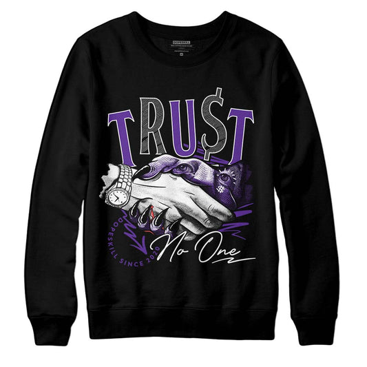 PURPLE Sneakers DopeSkill Sweatshirt Trust No One Graphic Streetwear - Black