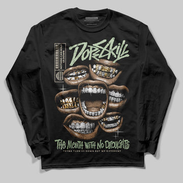 Jordan 4 WMNS “Seafoam” (2025) DopeSkill Long Sleeve T-Shirt The Mouth With No Droughts Graphic Streetwear - Black