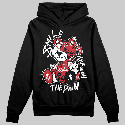 Jordan 1 Low OG "Chicago" DopeSkill Hoodie Sweatshirt Smile Through The Pain Graphic Streetwear - Black