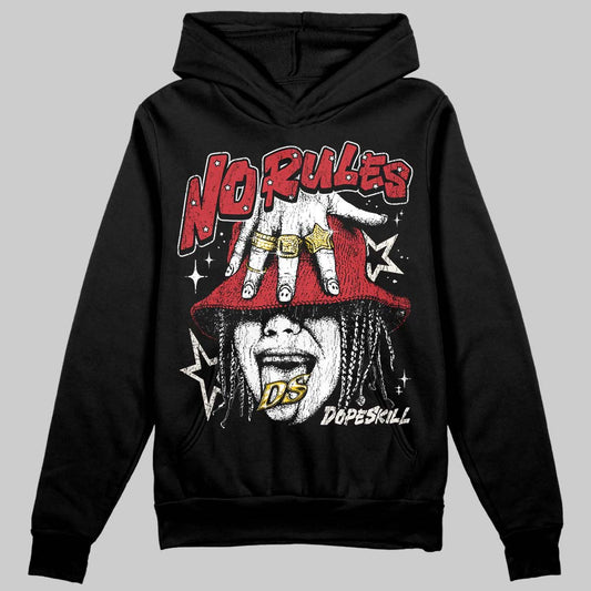 Jordan 4 “Flight Club” DopeSkill Hoodie Sweatshirt No Rules Graphic Streetwear - Black