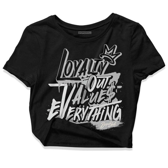 Dunk Low Cool Grey DopeSkill Women's Crop Top LOVE Graphic Streetwear - Black