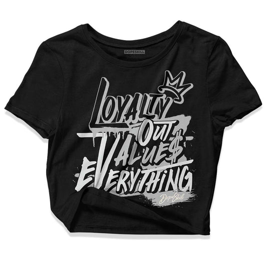 Dunk Low Cool Grey DopeSkill Women's Crop Top LOVE Graphic Streetwear - Black