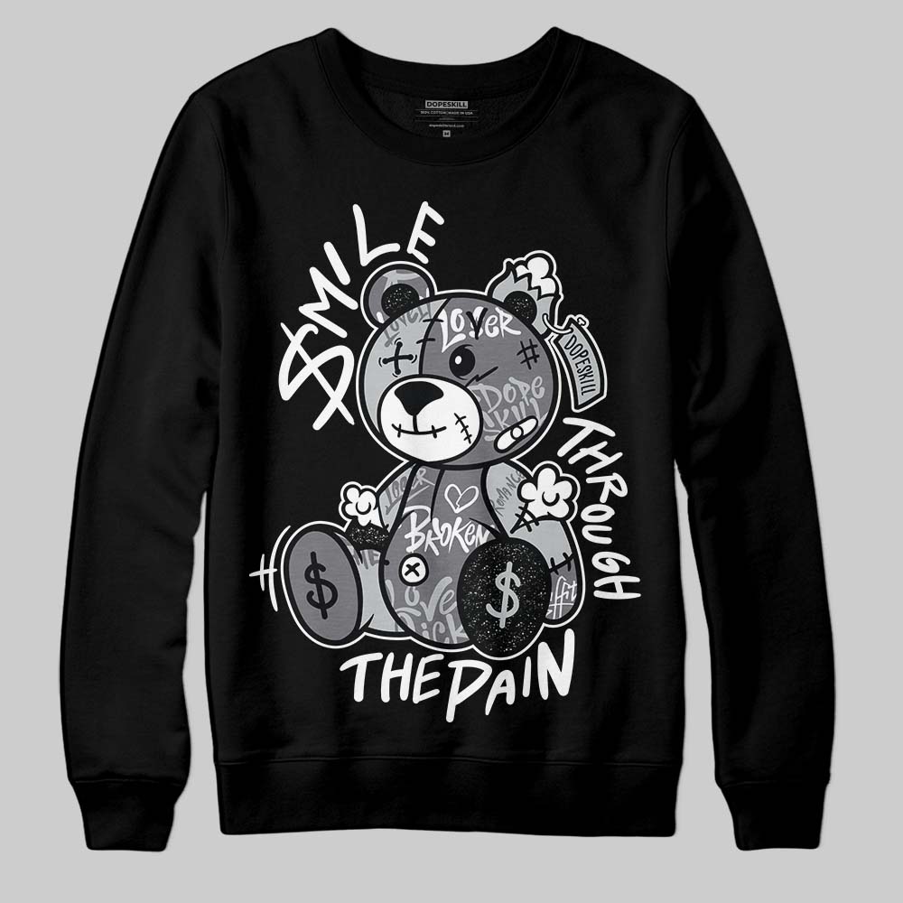 Jordan 4 “Fear” DopeSkill Sweatshirt Smile Through The Pain Graphic Streetwear - Black