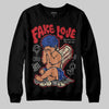 Jordan 4 “Rare Air” DopeSkill Sweatshirt False Love Graphic Streetwear - Black