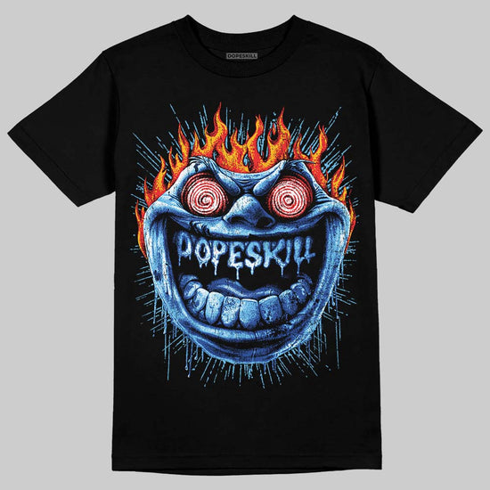 Royal Blue Sneakers DopeSkill T-Shirt Hellfire Graphic Streetwear - Black