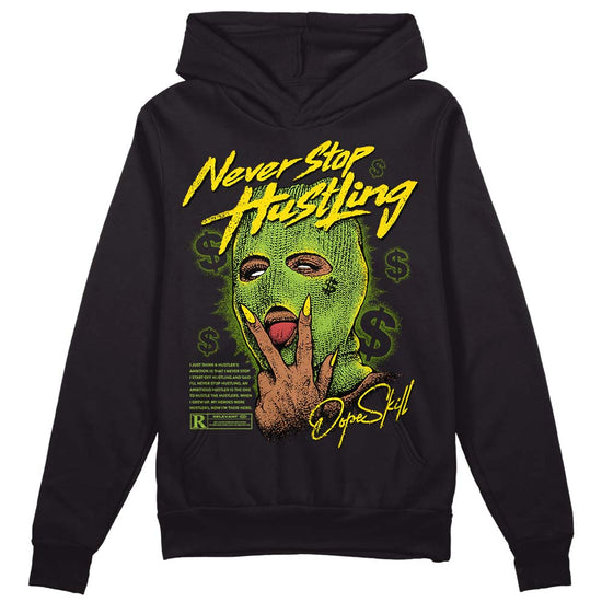 Dunk Low Chlorophyll DopeSkill Hoodie Sweatshirt Never Stop Hustling Graphic Streetwear - Black