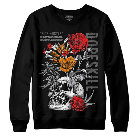 Grey Sneakers DopeSkill Sweatshirt Side Hustle Graphic Streetwear - Black