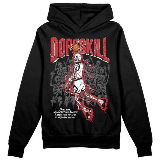 Jordan 12 “Red Taxi” DopeSkill Hoodie Sweatshirt Thunder Dunk Graphic Streetwear - Black