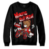 Jordan 12 “Cherry” DopeSkill Sweatshirt Money Is Our Motive Bear Graphic Streetwear - Black