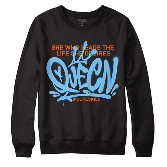 Dunk Low Futura University Blue DopeSkill Sweatshirt Queen Graphic Streetwear - Black