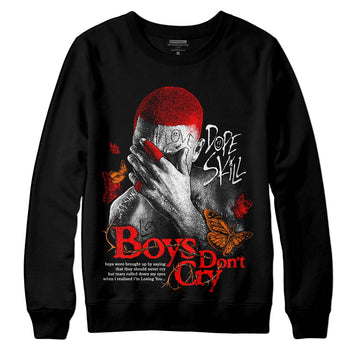 Jordan 1 Retro High OG "Satin Bred" DopeSkill Sweatshirt Boys Don't Cry Graphic Streetwear - Black