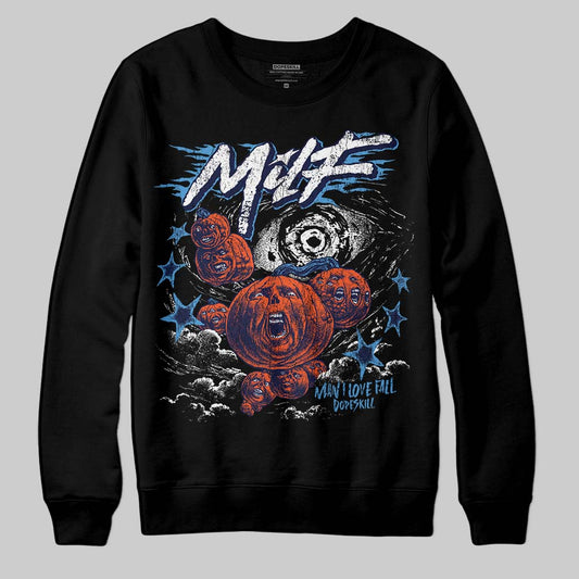 Jordan 3 "Midnight Navy" DopeSkill Sweatshirt MILF Graphic Streetwear - Black