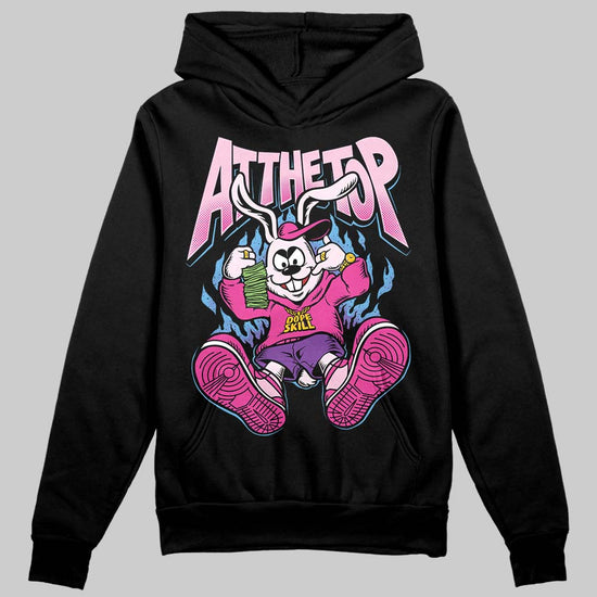 Pink Sneakers DopeSkill Hoodie Sweatshirt At The Top Graphic Streetwear - Black
