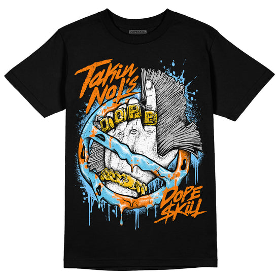 Dunk High 1985 SP Orange Acid Wash DopeSkill T-Shirt Takin No L's Graphic Streetwear - Black