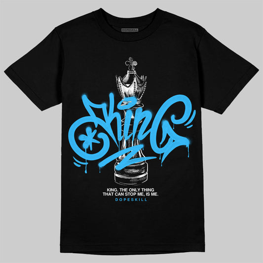 Jordan 1 High Retro OG “University Blue” DopeSkill T-Shirt King Chess Graphic Streetwear - Black