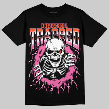 Jordan 5 GS Pinksicle DopeSkill T-Shirt Trapped Halloween Graphic - Black